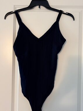 Abercrombie & Fitch Black V-Neck Slim Strap Bodysuit